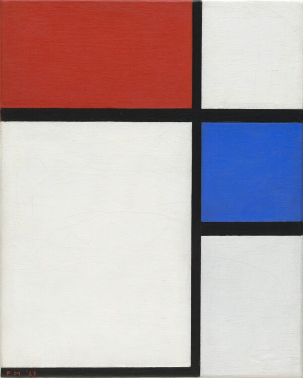 Composición con rojo y azul – Mondrian Piet Mondrian 2024-11-21