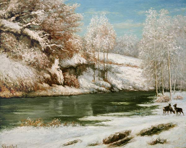 Paisaje de invierno con ciervo rojo – Gustave Courbet Gustave Courbet 2024-11-21