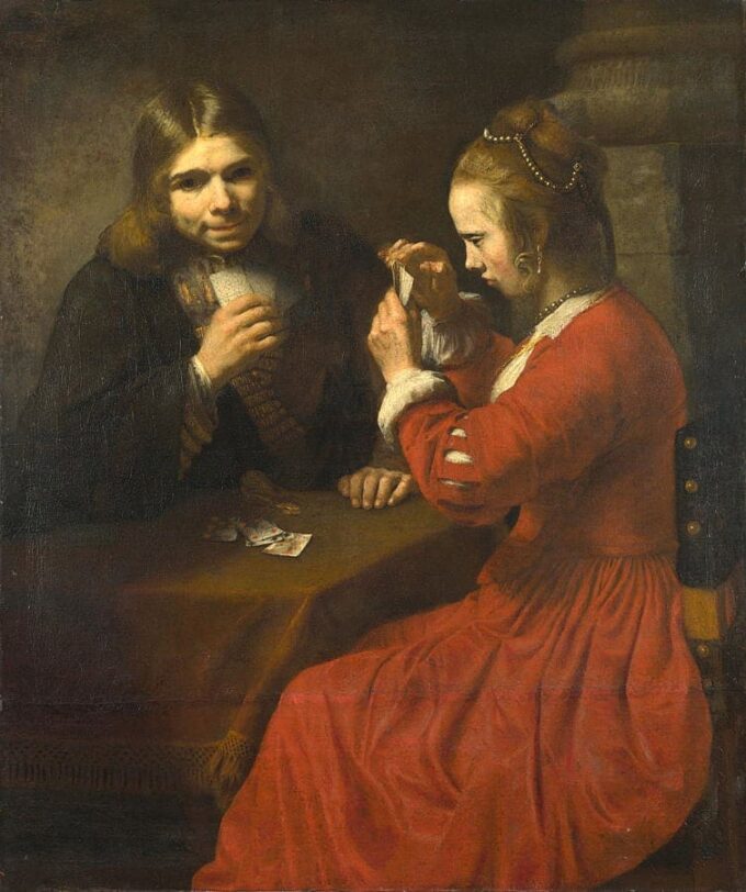 Un joven y una joven jugando a las cartas – Rembrandt van Rijn Rembrandt van Rijn 2024-09-20