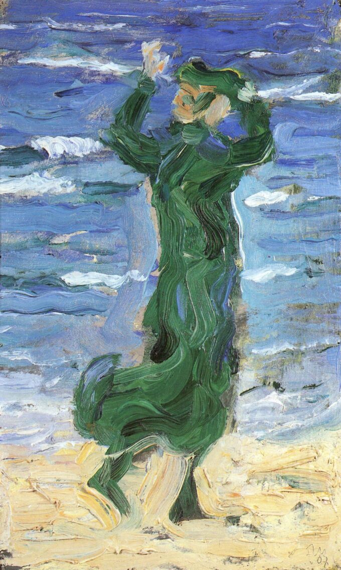 Mujer en el viento junto al mar – Franz Marc Franz Marc 2024-09-19