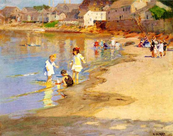 En la playa de Edward Henry Potthast Edward Henry Potthast 2024-11-21