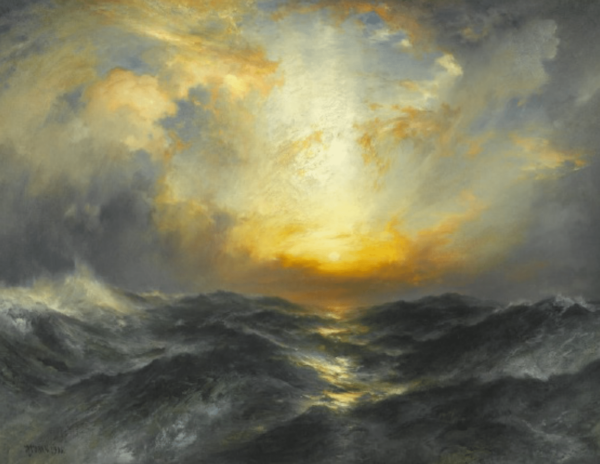 Puesta de sol en el mar – Thomas Moran Thomas Moran 2024-12-22