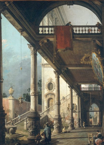 Capriccio Una columnata que se abre hacia el patio de un palacio 1765 – Giovanni Antonio Canal Canaletto 2024-11-21