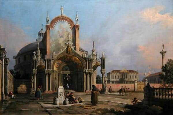 Capriccio de una iglesia, hacia 1750 (óleo sobre lienzo) – Giovanni Antonio Canal Canaletto 2024-11-21