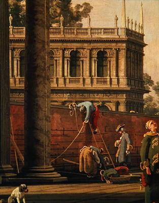 Capriccio de un hombre escalando un muro (óleo sobre lienzo) – Giovanni Antonio Canal Canaletto 2024-11-21