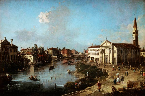 Dolo en el Brenta, con la iglesia de San Rocco y la Villa Zanon-Bon – Giovanni Antonio Canal Canaletto 2024-11-21