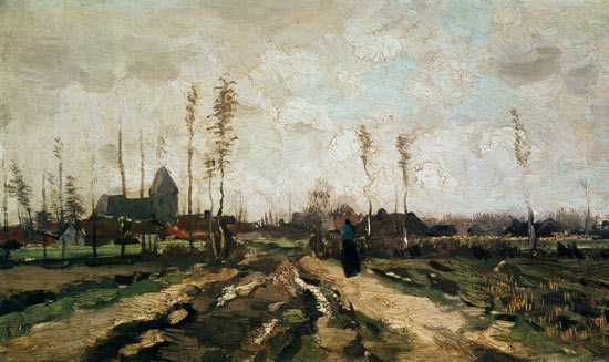 Paisaje con una iglesia y casas, Nuenen – Van Gogh Vincent Van Gogh 2024-09-19