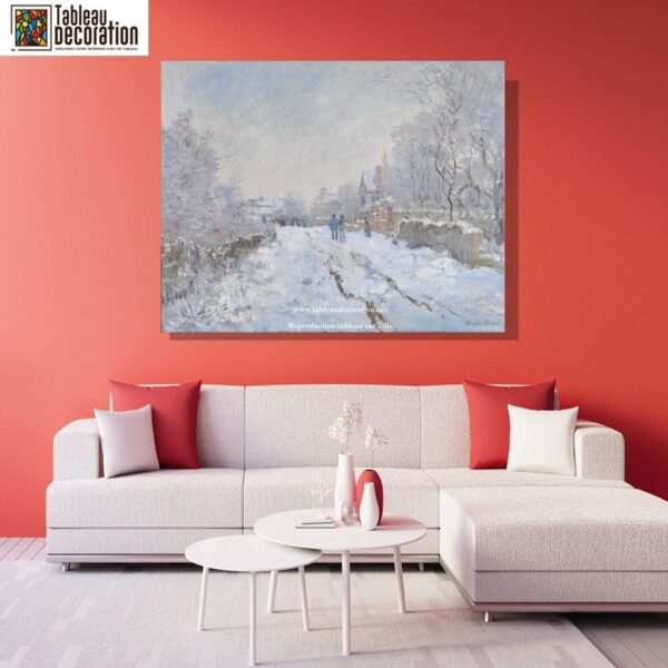 Calle bajo la nieve, Argenteuil – Cuadro de nieve de Monet Claude Monet 2024-11-21 2