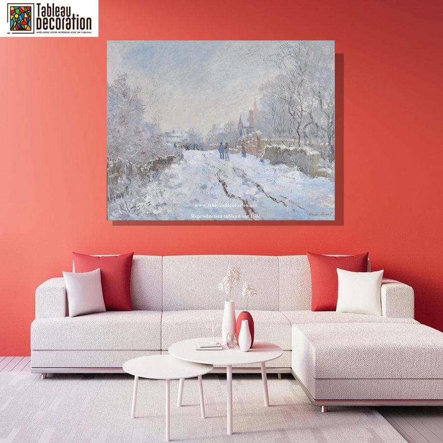 Calle bajo la nieve, Argenteuil – Cuadro de nieve de Monet Claude Monet 2024-09-19 3