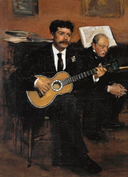 El jugador de guitarra Lorenzo Pagans y el padre del artista – Edgar Degas Edgar Degas 2024-09-20 2