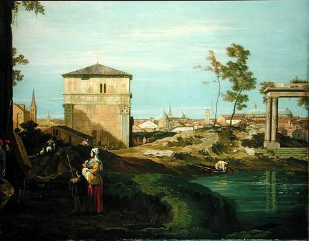 Detalle de «Capriccio con motivos de Padua» – Giovanni Antonio Canal Canaletto 2024-11-21