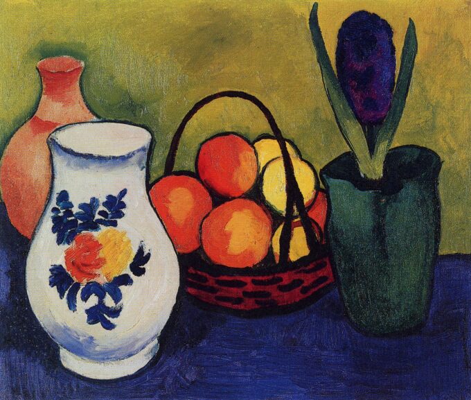 Jarra blanca con flores y frutas – August Macke August Macke 2024-09-20