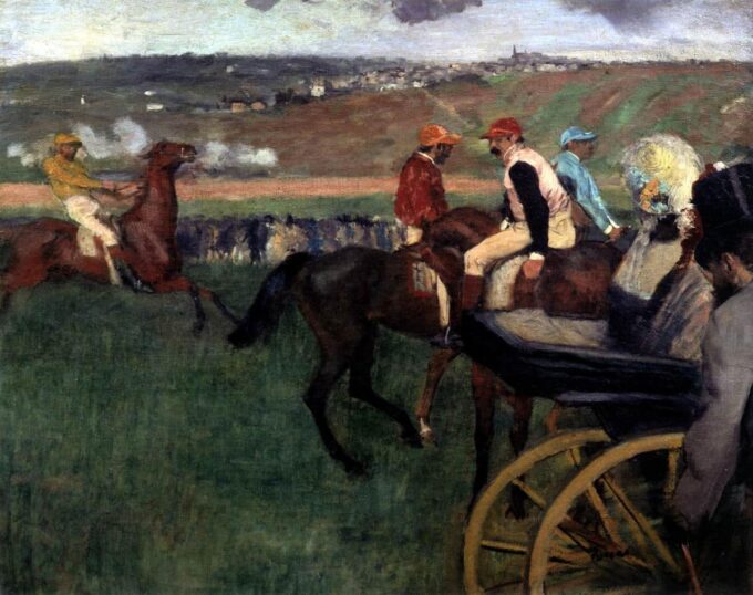 El hipódromo – Jinetes aficionados cerca de un carro – Edgar Degas Edgar Degas 2024-09-20