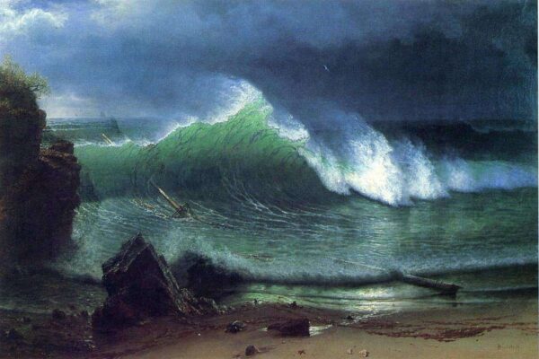 La costa del mar turquesa (mar de esmeralda) – Albert Bierstadt Albert Bierstadt 2024-11-21