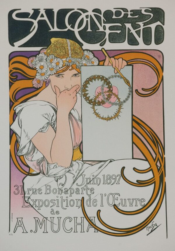 Cartel de la exposición « Exposición de la obra de A. Mucha », París, junio de 1897 – Mucha Alfons Mucha 2024-11-21