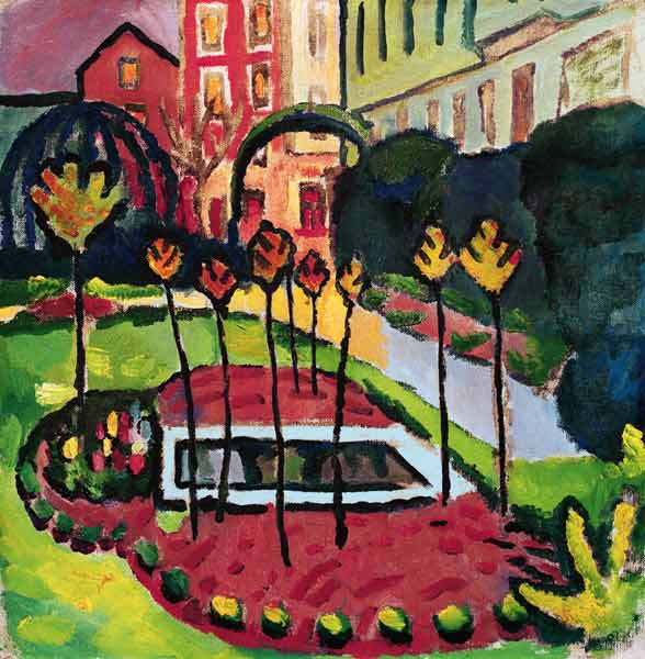 Jardín con estanque – August Macke August Macke 2024-09-20