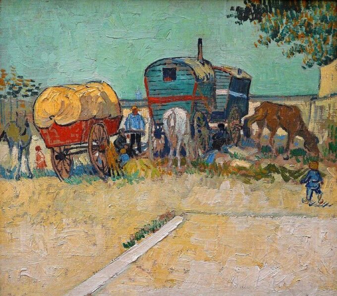 Las caravanas, campamento de bohemios – Van Gogh Vincent Van Gogh 2024-09-19