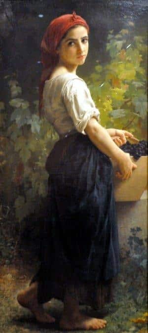 Chica con uvas de William Bouguereau William Bouguereau 2024-11-21