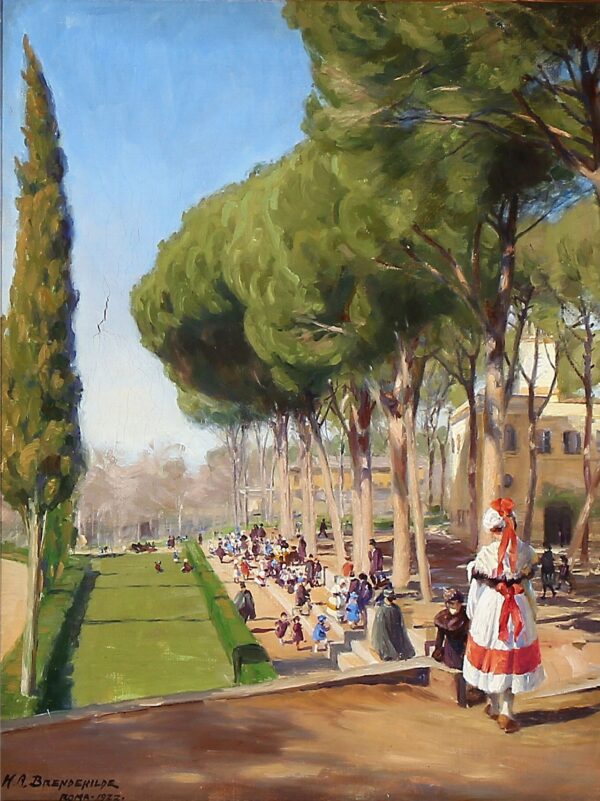 Len, «Día de verano en la Villa Borghese en Roma» – Hans Andersen Brendekilde Andersen Brendekilde 2024-11-21