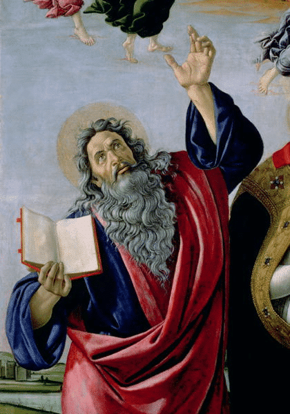 San Juan Evangelista, extracto de la Coronación de la Virgen (Retablo de San Marcos, alrededor de 1488-90) – Sandro Botticelli Sandro Botticelli 2024-11-21