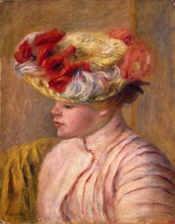 Mujer joven con un sombrero de flores – Pierre-Auguste Renoir Pierre-Auguste Renoir 2024-09-20