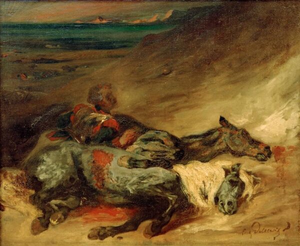 Los dos caballos muertos en el campo de batalla – Eugène Delacroix Eugène Delacroix 2024-11-21