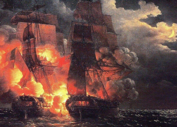 Combate naval en vista de las islas Loz, 7 de febrero de 1813 – Louis Philippe Crepin Louis-Philippe Crépin 2025-01-02