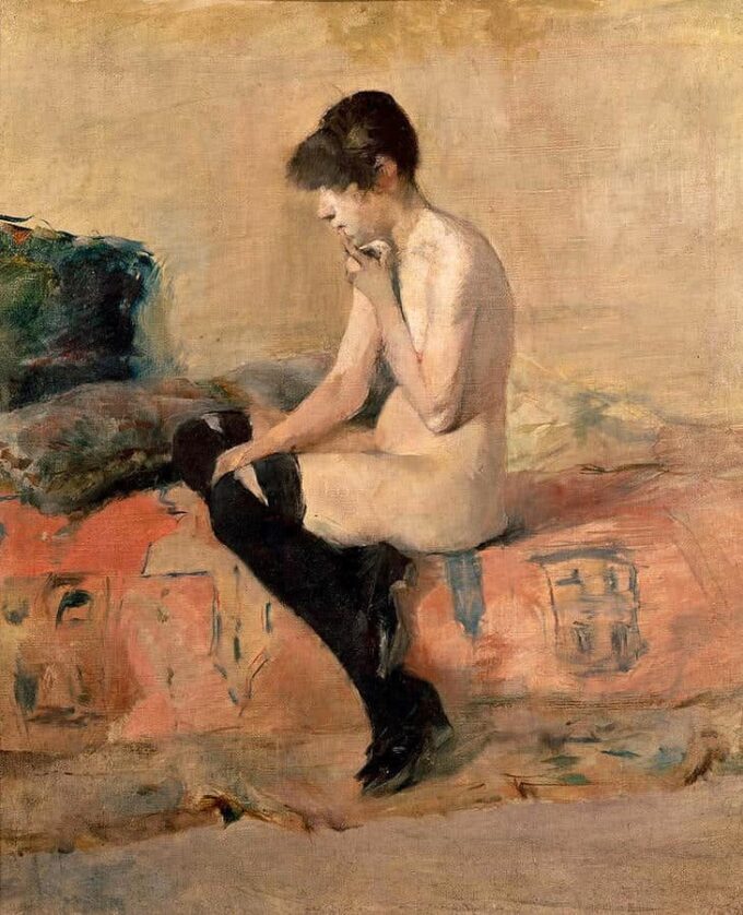 Mujer desnuda sentada en un sofá – Toulouse Lautrec Henri de Toulouse-Lautrec 2024-09-20