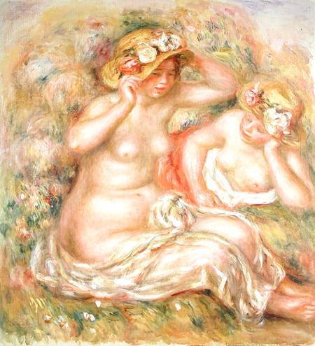 Dos desnudos llevando sombreros – Pierre-Auguste Renoir Pierre-Auguste Renoir 2024-09-19