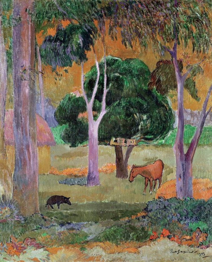 Paisaje con un cerdo y un caballo – Paul Gauguin Paul Gauguin 2024-09-20