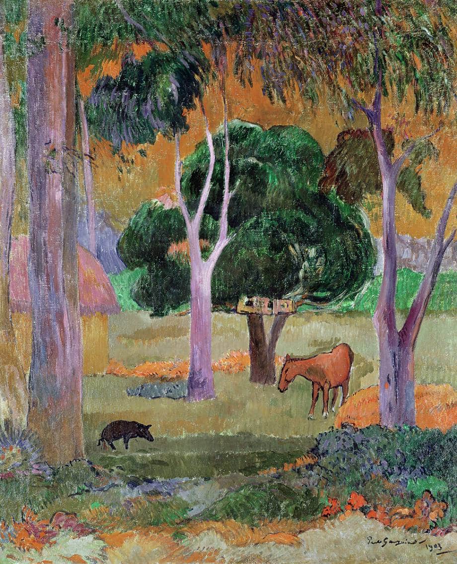 Paisaje con un cerdo y un caballo – Paul Gauguin Paul Gauguin 2024-09-20 2