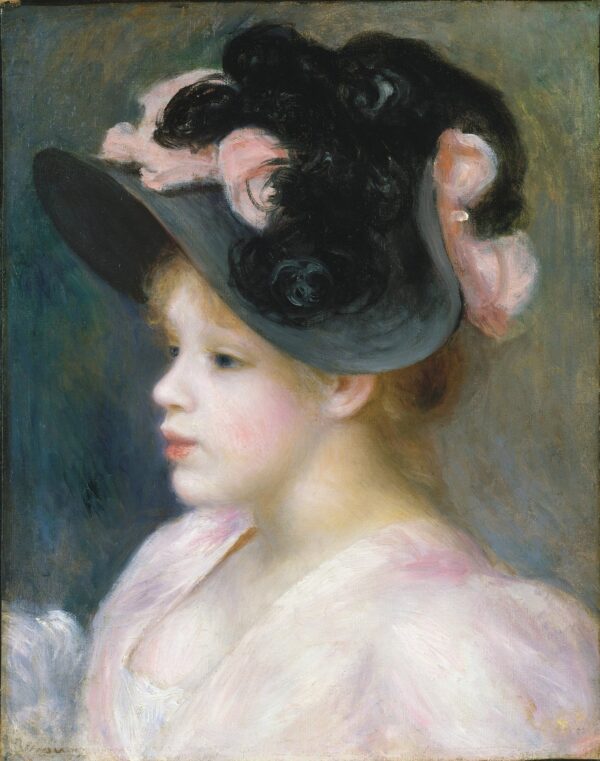 Chica joven con sombrero rosa y negro – Pierre-Auguste Renoir Pierre-Auguste Renoir 2024-11-21