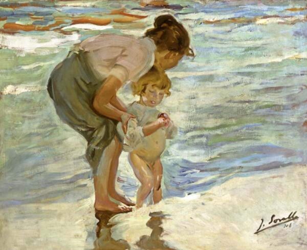 Madre e hijo en la playa – Sorolla Joaquín Sorolla 2024-11-21