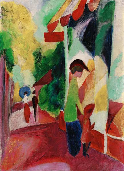 Vitrina de tienda con árboles amarillos – August Macke August Macke 2024-09-20