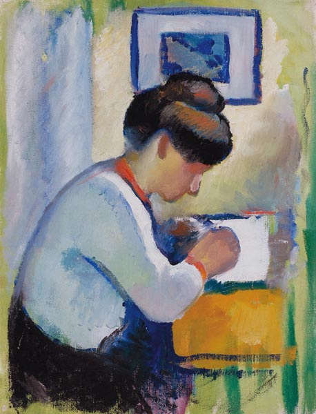 Mujer escritora – August Macke August Macke 2024-09-20