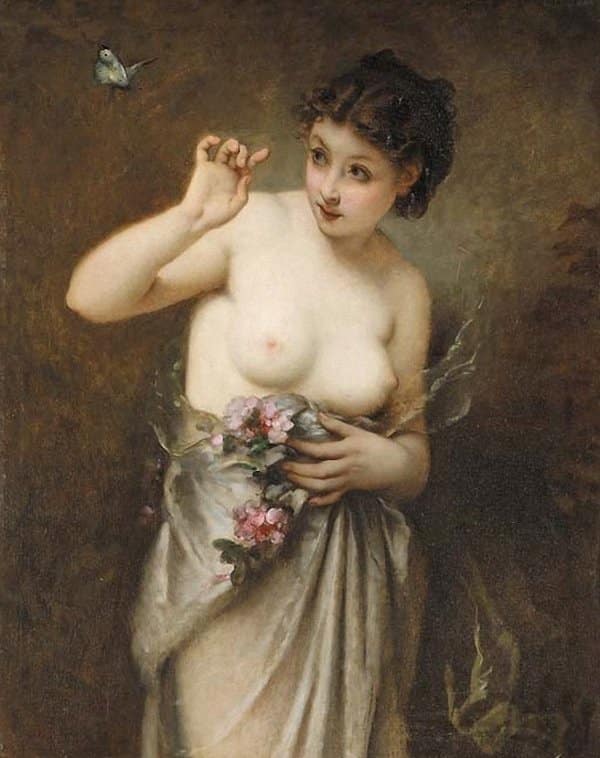 Joven chica con mariposa Guillaume Seignac 2024-12-21