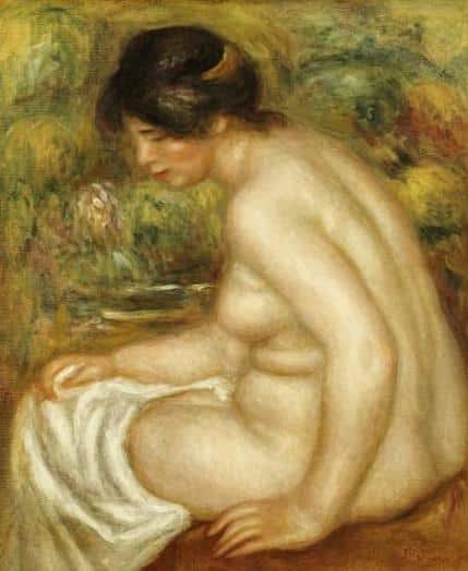 Vista lateral de una bañista sentada (Gabrielle) – Pierre-Auguste Renoir Pierre-Auguste Renoir 2024-11-21