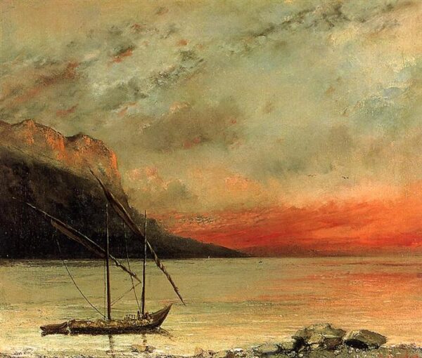 Puesta de sol en el lago de Ginebra – Gustave Courbet Gustave Courbet 2024-11-21