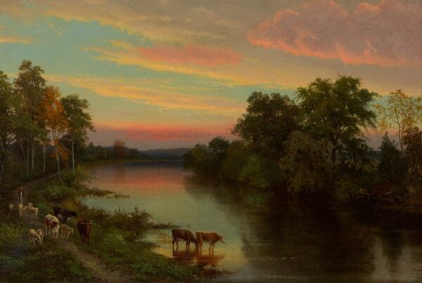 Puesta de sol con vacas – John Frederick Kensett John Frederick Kensett 2024-12-19