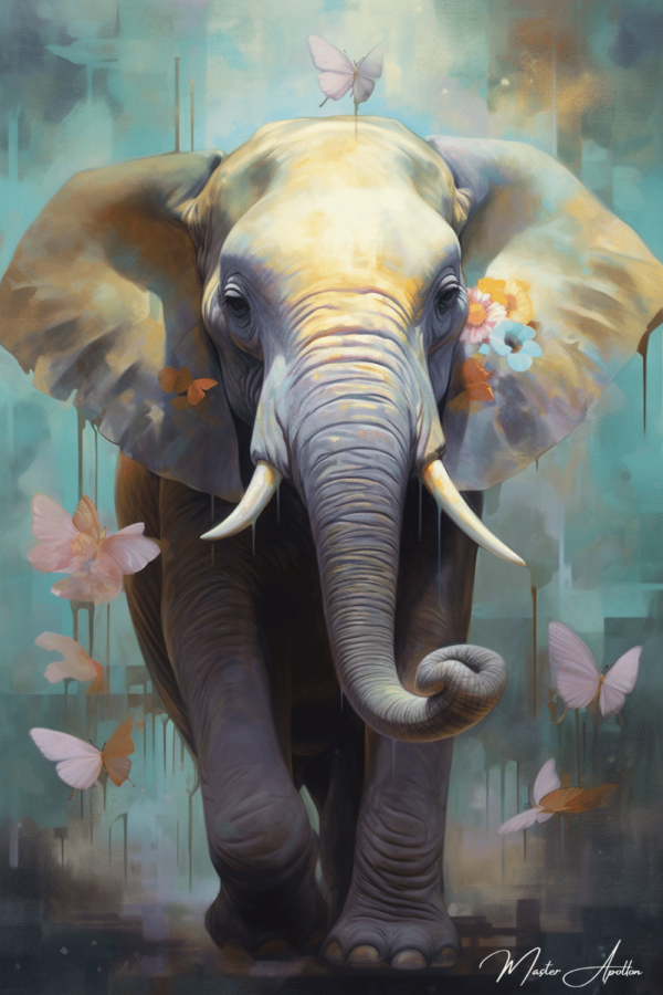 Tabla contemporánea de animales elefante Pinturas Contemporáneas 2024-12-22