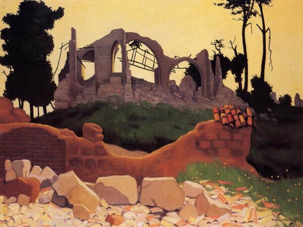 La iglesia de Souain en silueta – Félix Edouard Vallotton Félix Vallotton 2024-11-21