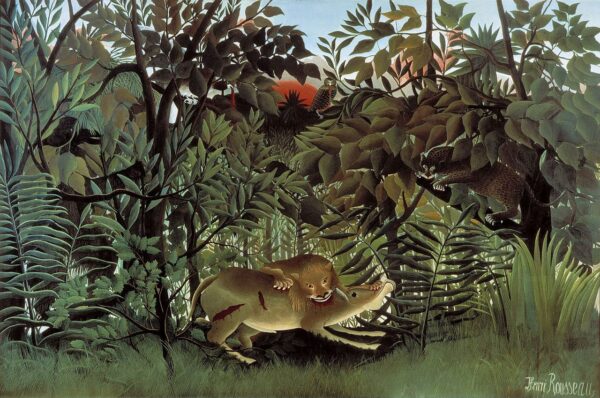 El león hambriento se abalanza sobre el antílope – Henri Rousseau Henri Rousseau 2024-11-21