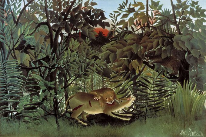 El león hambriento se abalanza sobre el antílope – Henri Rousseau Henri Rousseau 2024-09-20