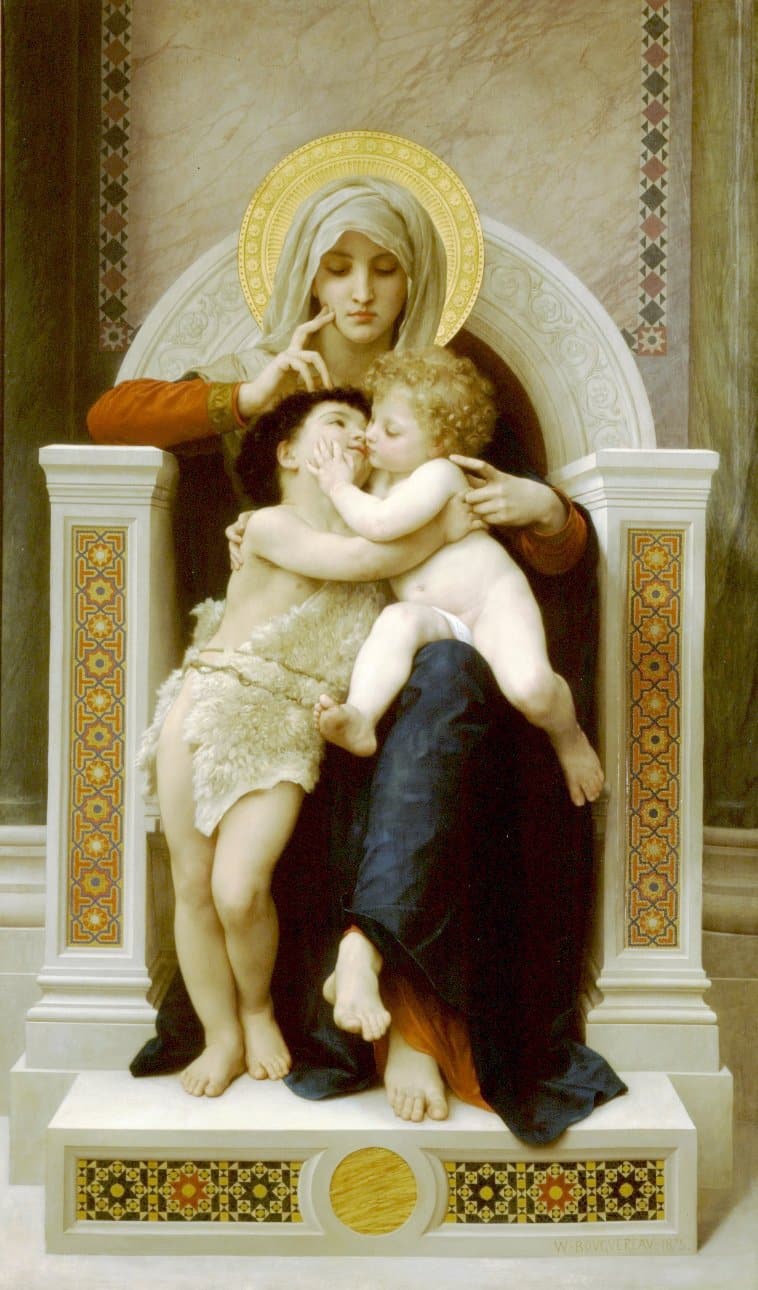 La Virgen, Jesús y San Juan Bautista de William Bouguereau Pinturas Populares 2024-09-20 2