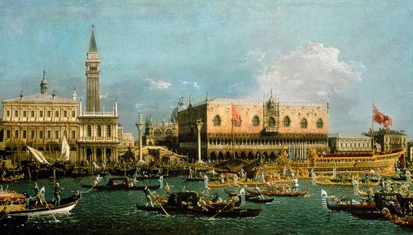 «El Bucintoro en el Molo el día de la Ascensión – Giovanni Antonio Canal» Canaletto 2024-11-21