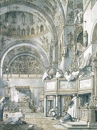 El coro cantando en la basílica de San Marcos, Venecia – Giovanni Antonio Canal Canaletto 2024-11-21