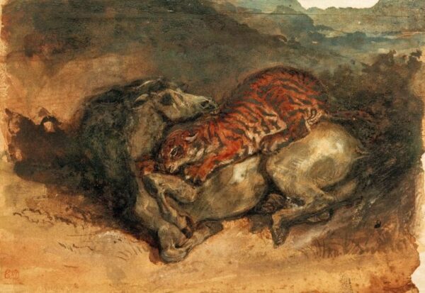 Tigre atacando a un caballo – Eugène Delacroix Eugène Delacroix 2024-11-21