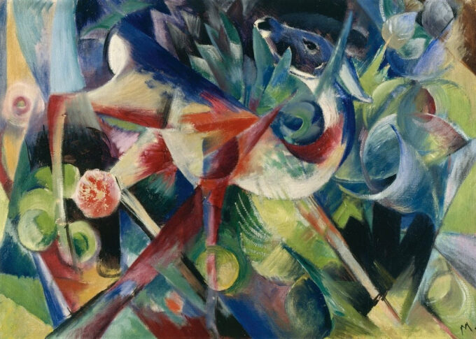 Biche en el jardín florecido – Franz Marc Franz Marc 2024-09-19