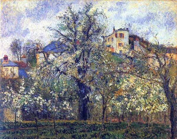 El huerto con árboles en flor, primavera, Pontoise – Camille Pissarro Camille Pissarro 2024-11-21