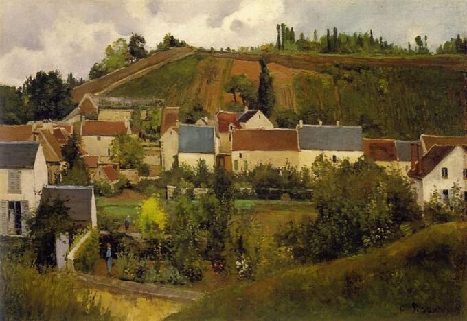 Vista del Hermitage, colinas de Jallais, Pontoise – Camille Pissarro Camille Pissarro 2024-09-20